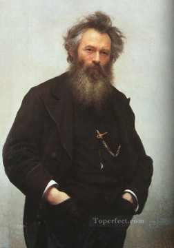 Ivan Kramskoi Painting - Retrato de Ivan I Shishkin Democrático Ivan Kramskoi
